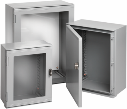 Ultrx Enclosure Window Door Type 4X, 750x600x400mm, Lt Gray, Fiberglass