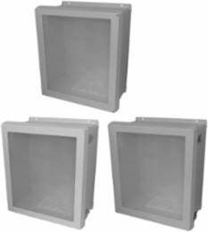 VJB Flat Cover Bonded Window Type 4X, 9.32x7.32x4.92, Lt Gray, FRP, NHWPL