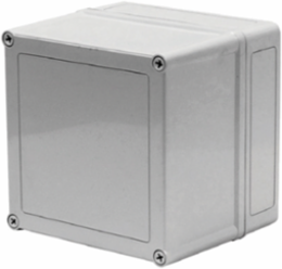 VM Flat Opaque Screw Cover Type 4X, 5.03x5.03x4.02, Lt Gray, Polyester