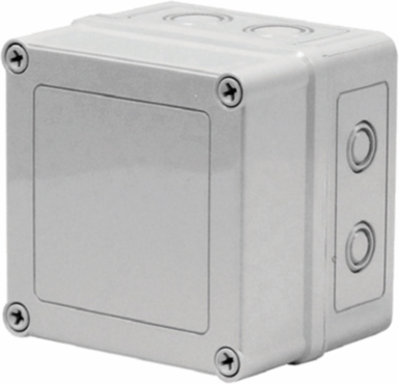 VM Flat Opaque Screw Cover with Knockouts Type 4X, 7.00x7.00x3.02, Lt Gray, Polyester, K