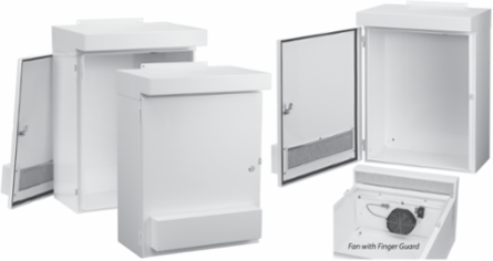 Enclosure, WeatherFlo Type 3R, 47.00x24.00x14.00 in, Steel, White, NEMA 3R