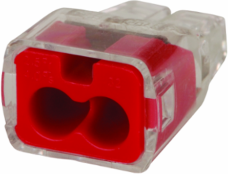 In-Sure Push-In Wire Connector 2-Port Red, Compact, UL Listed, 600V
