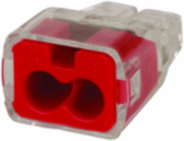 In-Sure Push-In Wire Connector 2-Port Red, Compact, UL Listed, 600V