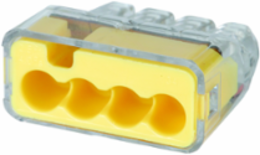 In-Sure Push-In Wire Connector, 4-Port, Compact, UL Listed, 600V