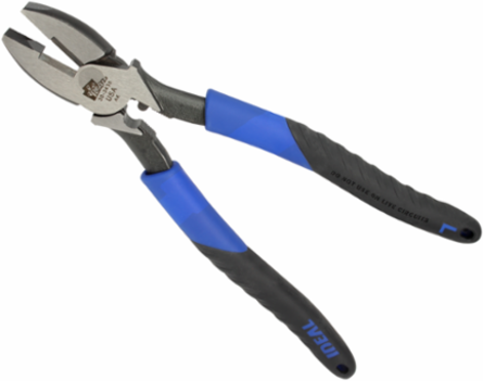 9-1/2 Inch Linesman Plier with New England Nose, Crimping Die & Fish Tape Puller