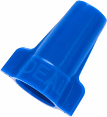 Wing-Nut® Wire Connector, Model 454® Blue, Box of 25 - Grit 10, Flame-Retardant Shell