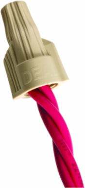Twister Wire Connector Model 341 Tan, Bag of 500, Supports 2 #18 to 4 #10 Wires