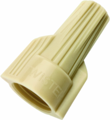 Twister Wire Connector Model 341 Tan, Bag of 500, Supports 2 #18 to 4 #10 Wires