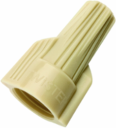 Twister Wire Connector Model 341 Tan, Bag of 500, Supports 2 #18 to 4 #10 Wires