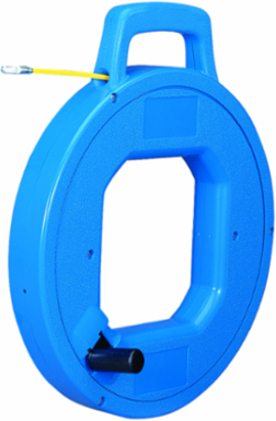 100 Ft S-Class Fiberglass Fish Tape, 3/16 Inch Diameter, 500 lb Pulling Strength