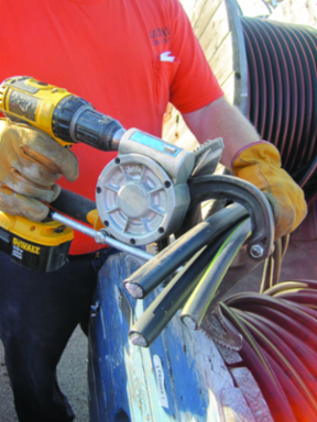 PowerBlade™ Drill Powered Cable Cutter, Cuts Copper Up to 750 MCM, Jaw Opening 1-1/2 Inch