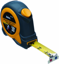 30 Foot Magnetic Tape Measure with Rubber Grip and Dual-End Hooks