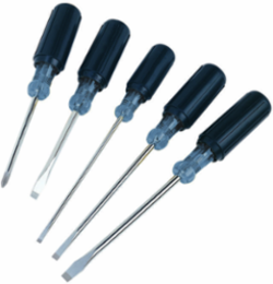 5-Piece Screwdriver Set with Cushioned Grips and Nickel Chrome Finish