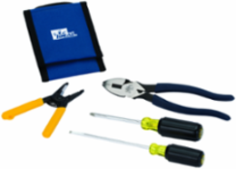 Dipped Grip Tool Set, 5-Piece with 9-1/4 Inch Linesman, Wire Stripper