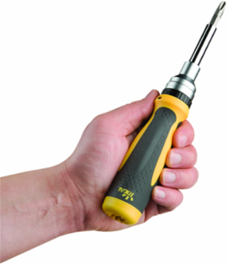 Twist-a-Nut™ 21-in-1 Ratcheting Screwdriver with Ergonomic Grip, 225 lbs Torque