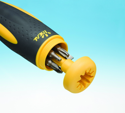 Twist-a-Nut™ 21-in-1 Ratcheting Screwdriver with Ergonomic Grip, 225 lbs Torque