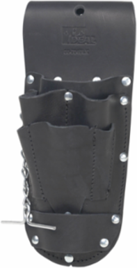 Heavy-Duty Leather 6-Pocket Hip Pouch with Tape Measure Holder