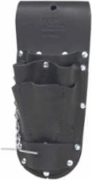 Heavy-Duty Leather 6-Pocket Hip Pouch with Tape Measure Holder
