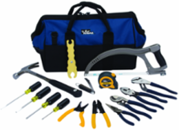 Large Mouth Tool Kit, 18 Inch, 16-Piece with Pliers, Screwdrivers, and Tape Measure