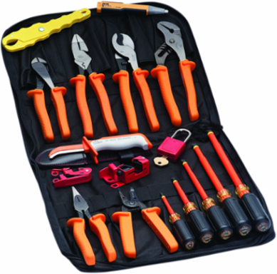 Standard Insulated Tool Kit with Case, Includes 8-1/2 Inch Plier and Multiple Screwdrivers