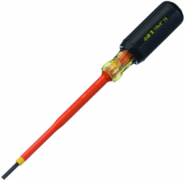 Slotted Insulated Screwdriver 1/8 Inch x 4 Inch, Meets OSHA Standards