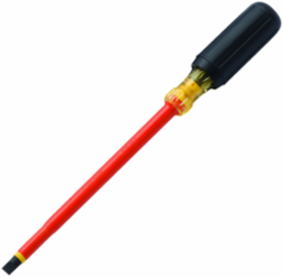 Slotted Insulated Screwdriver 3/8 Inch x 8 Inch, OSHA Compliant, Tempered Blade