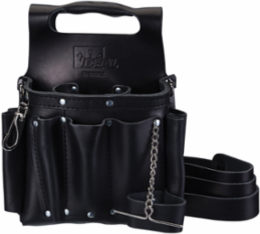 Tuff-Tote™ Premium Black Leather Tool Pouch w/Strap