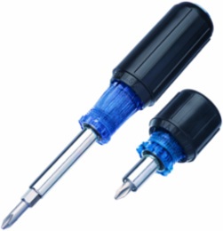 6-in-1 Stubby & Multi-Bit Screwdriver Combo, Includes Slotted & Phillips Tips