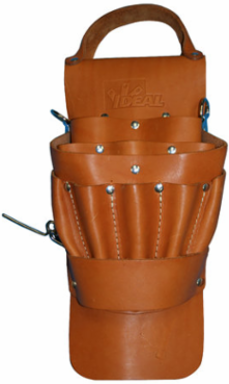 Premium Black Leather ERGO Tool Pouch with Large Tool Capacity