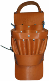 Premium Black Leather ERGO Tool Pouch with Large Tool Capacity