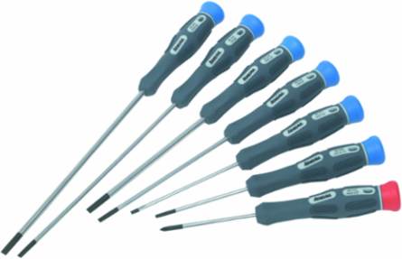 Precision Electronic Screwdriver Set, 7-Piece, Chrome Vanadium Steel