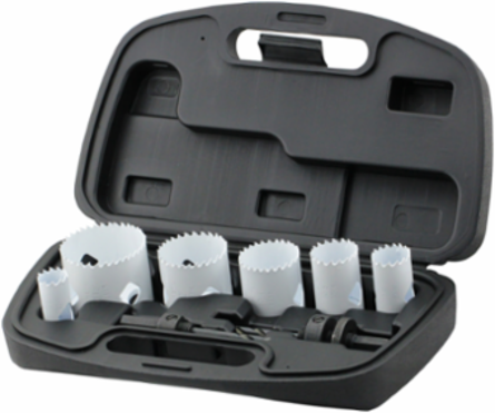 Bi-Metal Hole Saw Kit, 8 Pieces, 1-7/8 Inch Depth of Cut, M42 High Speed Steel