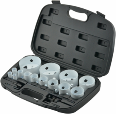 Bi-Metal Hole Saw Kit, 19 Piece Set with Multiple Sizes Included