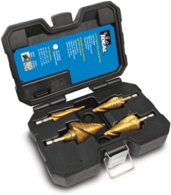 Spiral Step Bit Kit, 1/8 Inch to 1-3/8 Inch, M35 High Speed Steel