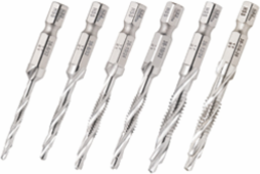 Combination Drill Tap with 1/4 Inch Hex Shank and 3-Flute Design