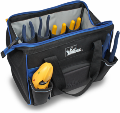 Pro Series Large Mouth Tool Carrier Bag, 13 Inch x 9 Inch x 9-1/2 Inch, 20 Pockets