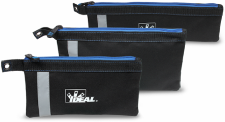 Pro Series Flat Zipper Pouch Set, 3-Pack for Electrical Tools