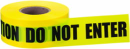 Barricade Tape, Caution Do Not Enter, Yellow, 3 Inch x 1000 Foot, OSHA Compliant