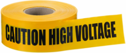 Barricade Tape "Caution High Voltage", Yellow, 3 Inch x 1000 Foot