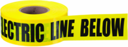 Non-Detect Underground Caution Electric Line Tape, Yellow, 3 Inch x 1,000 Foot
