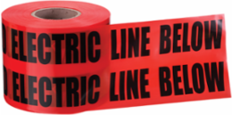 Non-Detect Underground Caution Tape, Red, 6 Inch x 1,000 Feet