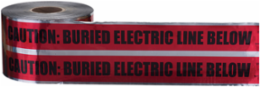 Detectable Underground Caution Buried Electric Line Tape, Red, 6 Inch x 1,000'