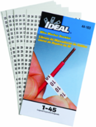Wire Marker Booklet, Asst 1-48, 10 Each