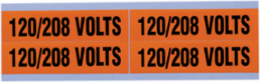 Voltage & Conduit Marker Card, "120/280", Medium