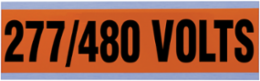 Voltage & Conduit Marker Card, "277/480V", Large