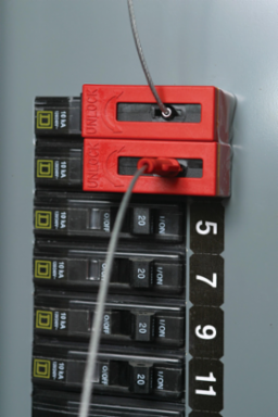 Circuit Breaker Lockout Cable, 2 Ft Length, Standard 120/277V