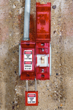 Four-Lock Safety Station with 4 Locks, 12 Tags, 2 Hasps, Polycarbonate Construction