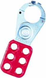 Safety Lockout Hasp, 1 Inch Jaw, Rustproof, Vinyl Coated, 3/Card