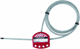 Adjustable Cable Lockout with 6 ft 1/4 Inch Dia Steel Cable