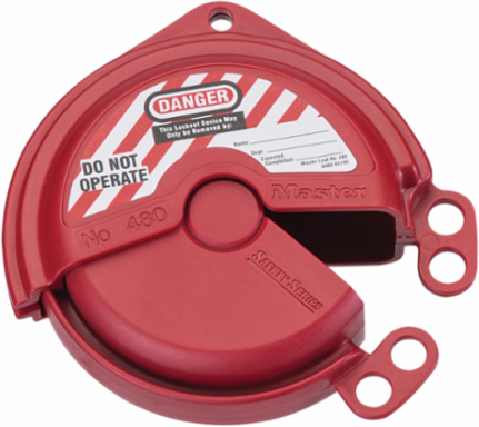 Gate Valve Lockout 1 Inch - 2-1/2 Inch, Durable Thermoplastic, Stainless Steel Hinge